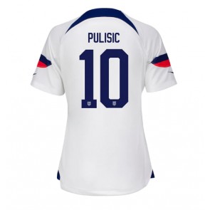 Forenede Stater Christian Pulisic #10 Hjemmebanetrøje Dame VM 2022 Kort ærmer